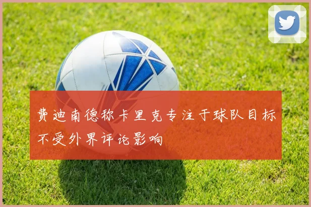 费迪南德称卡里克专注于球队目标不受外界评论影响